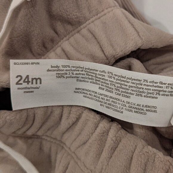 NWT Carter's Little Planet Baby 2-Piece Recycled Fleece Set (Shirt And Pants) - Picture 10 of 15